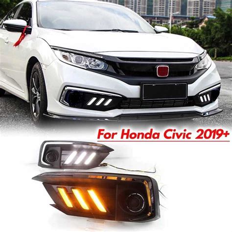 Moldura Farol Milha Drl Led Honda Civic G10 2020 2021 No Shoptime