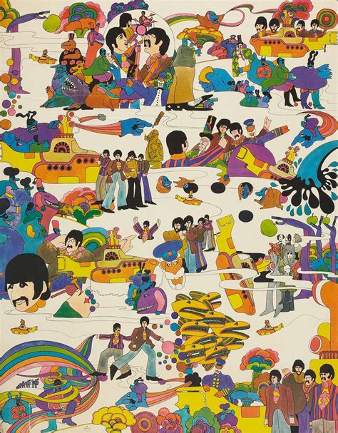 The Beatles Yellow Submarine 1968 Beatles Poster Beatles Art Les