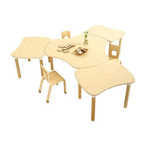 China Classroom Wooden Petal-shaped Table Manufacturers Suppliers ...