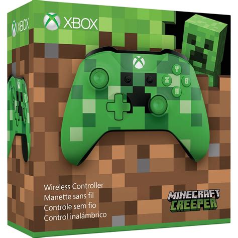 Controle Microsoft Sem Fio Edição Especial Minecraft Creeper Xbox One Império Teixeira