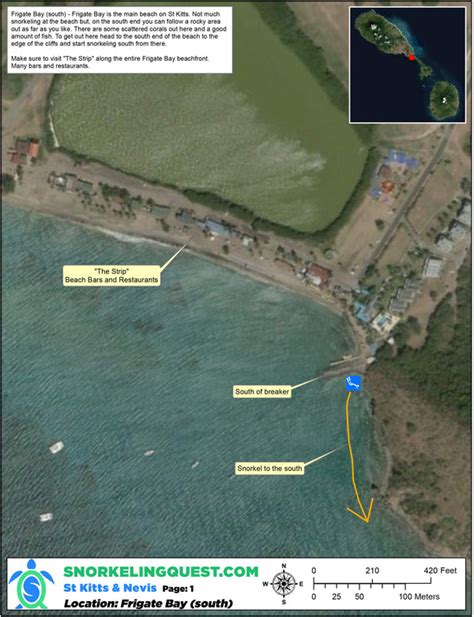 Snorkeling Quest | St Kitts and Nevis Snorkeling Map