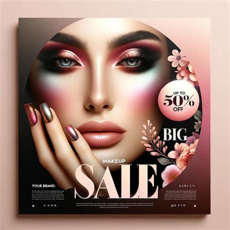 Premium Photo A Poster For A Woman With A Pink Eye Big Sale Beauty