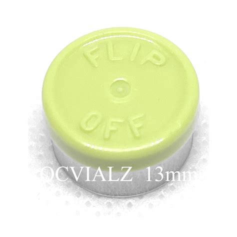 Faded Light Green 13mm Flip Off Vial Seals West Pharmaceutical Bag