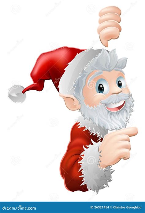 Santa Peeking And Pointing Stock Images Image 26321454