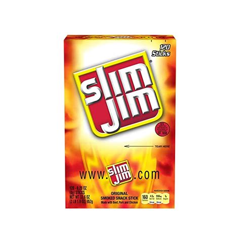 Buy Slim Jim Original 120 ct. - Bulk Pack of 1 | Perfect Snack for On ...