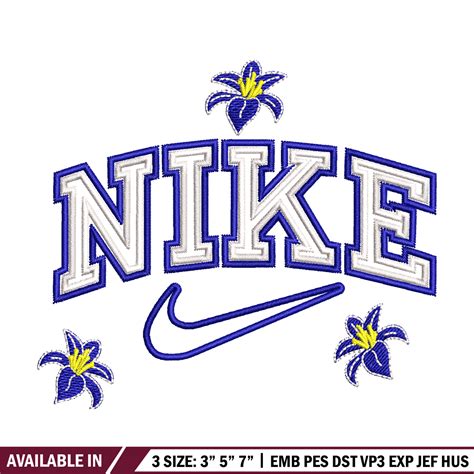 Nike Flower Embroidery Design Flower Embroidery Nike Desig Inspire