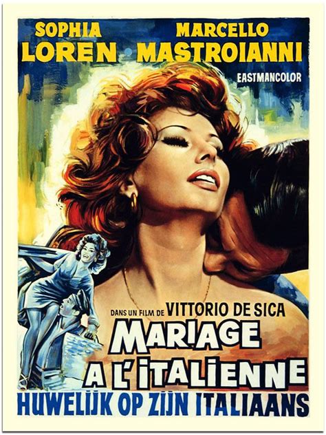 MARRIAGE ITALIAN STYLE Sophia Loren Marcello Mastroianni Directed