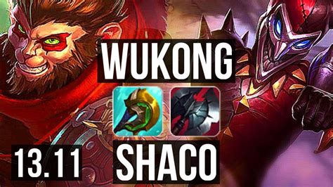 Wukong Vs Shaco Jng M Mastery Games Dominating