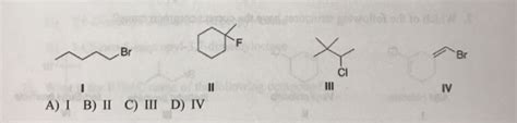 Solved Which of the following alkyl halides is a primary, | Chegg.com