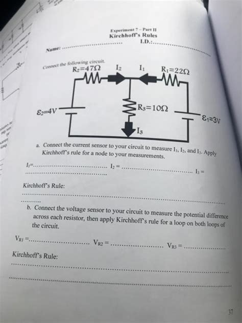 Solved Lab Report Kirchhoff S Laws Voltage And Current In Chegg