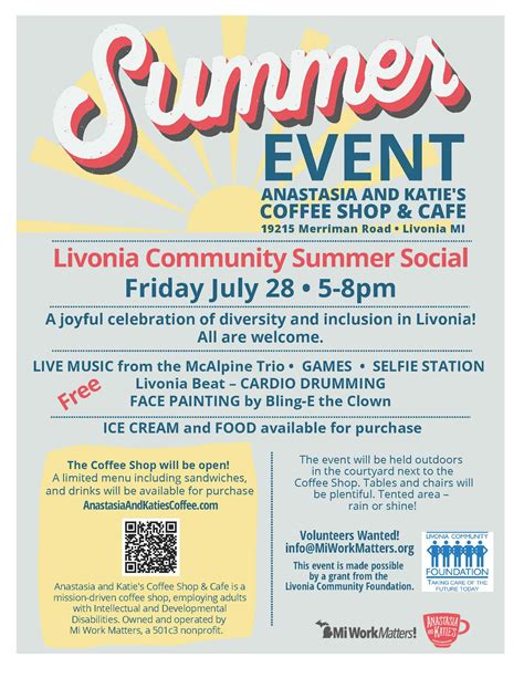 Calendar • Livonia Community Summer Social