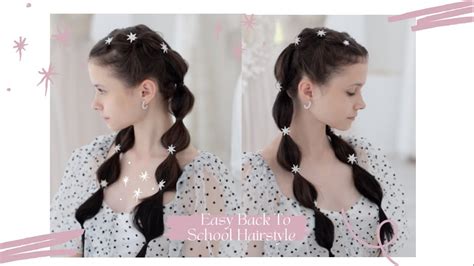 Easy Heatless Back To School Hairstyle Youtube