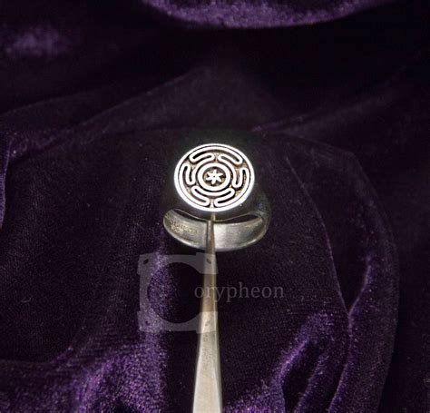 Hecate Sigil Signet Ring 925 Silver Etsy