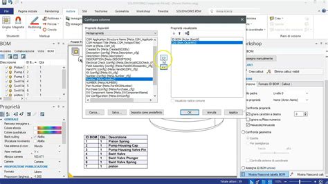 Solidworks Composer Personalizzare Le Colonne Della Bom In Pochi Step