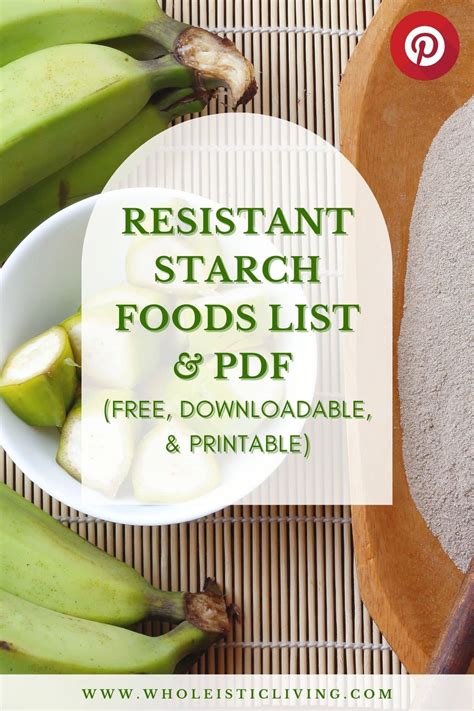 Resistant Starch Foods List PDF (Free, Downloadable & Printable