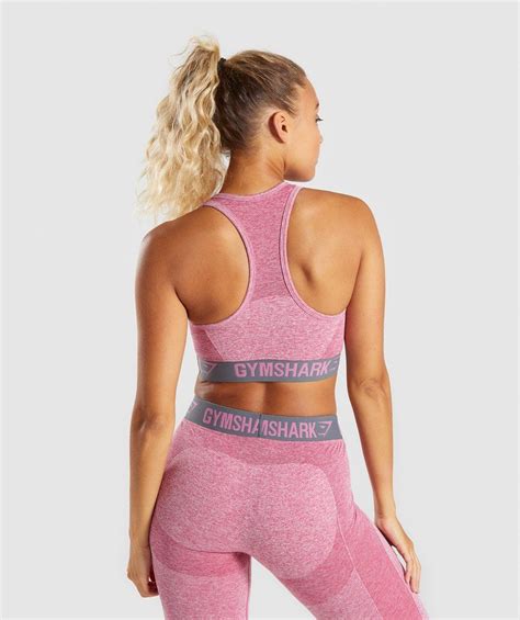 Gymshark Flex Sports Bra Dusky Pink Marl Charcoal 2 Outfit