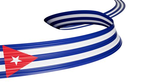 Free Cuba Or Cuban Flag Wavy Abstract Ribbon 3d Illustration 19908770