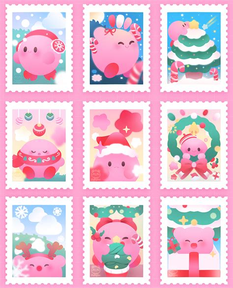 Laya Shop Open On Twitter Kirby Christmas Stamps