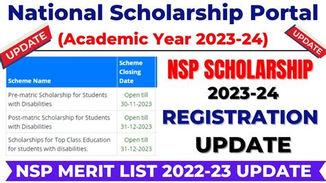 Nsp Scholarship 2023 24 Apply Nsp New Registration 2023 24 Offical