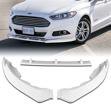 For 2013 2016 Ford Fusion Mondeo Painted White Front Bumper Body Kit