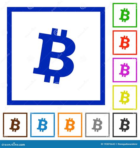 Iconos De Marco Plano De Bitcoin Criptodivisa Digital Ilustraci N Del