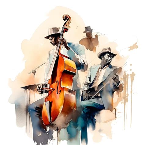 Premium Photo Jazz Band Watercolor Illustration