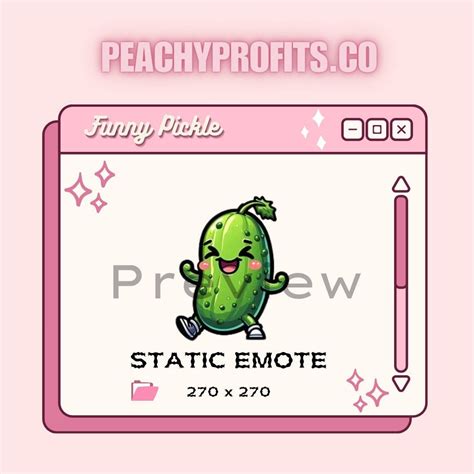 Funny Dill Pickle Emote Pickles Emote Twitch Emote Discord Emote