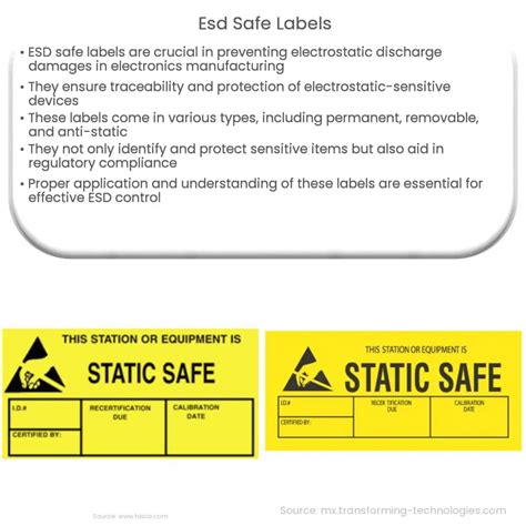 Esd Safe Labels How It Works Application Advantages