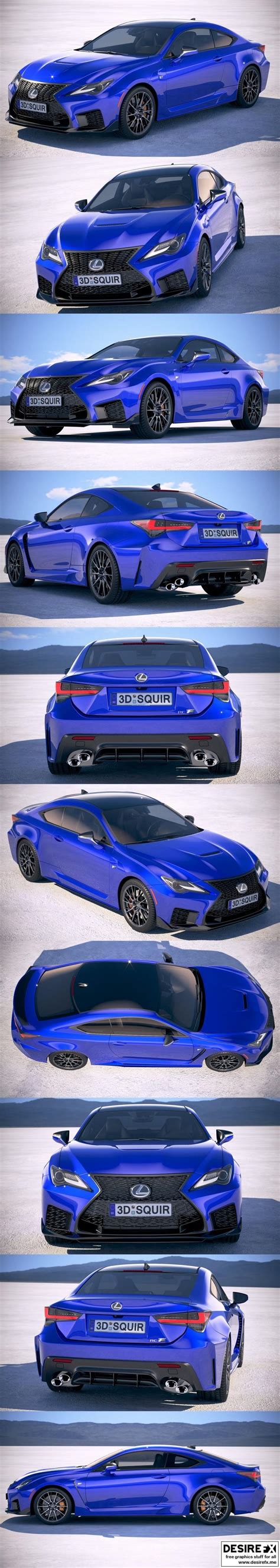 Desire FX 3d Models Lexus RC F 2020 3D Model