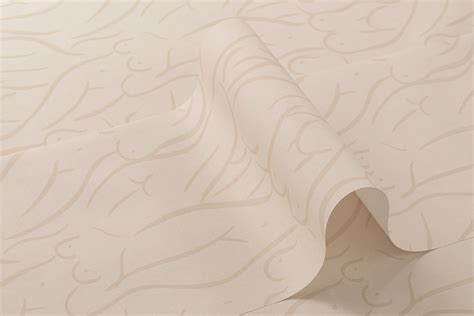 Beige Nude Woman Figure Drawing Repeat Pattern Wallpaper Hovia Hovia