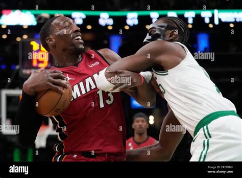 Miami Heat Center Bam Adebayo Battles Against Boston Celtics Guard