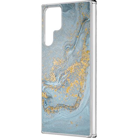 Saharacase Marble Series Case For Samsung Galaxy S22 Ultra 5g Blue