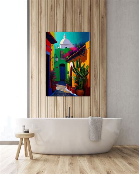 Mexican Art Modern Mexico Wall Art, Colorful Vibrant Canvas Print ...