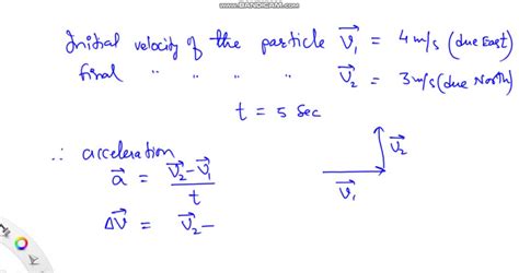 A Particle Is Moving Eastwards With A Velocity Of M S In S The