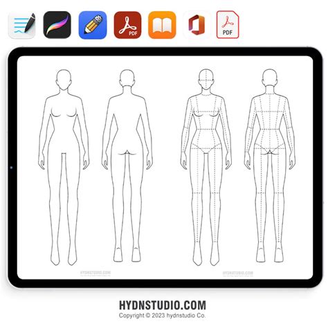 female fashion design figure template  sketching