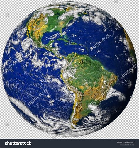 Planet Earth Globe Space Isolated Png Stock Photo 2225136587 Shutterstock