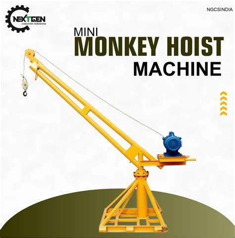 M With Trolley Mini Monkey Hoist Capacity Kg At Rs