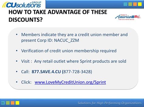 Ppt Sprint Credit Union Member Discount Program Overview Powerpoint