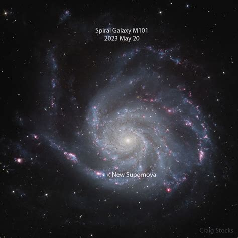 Apod 2023 May 22 Supernova Discovered In Nearby Spiral Galaxy M101