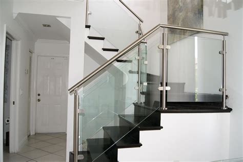 Stainless Steel And Glass Gallery Stairs Glass Railings Stainless Railings Wood Railings