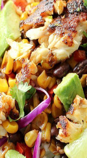 Blackened Tilapia Taco Bowls Fish Recipes Healthy Seafood Dinner