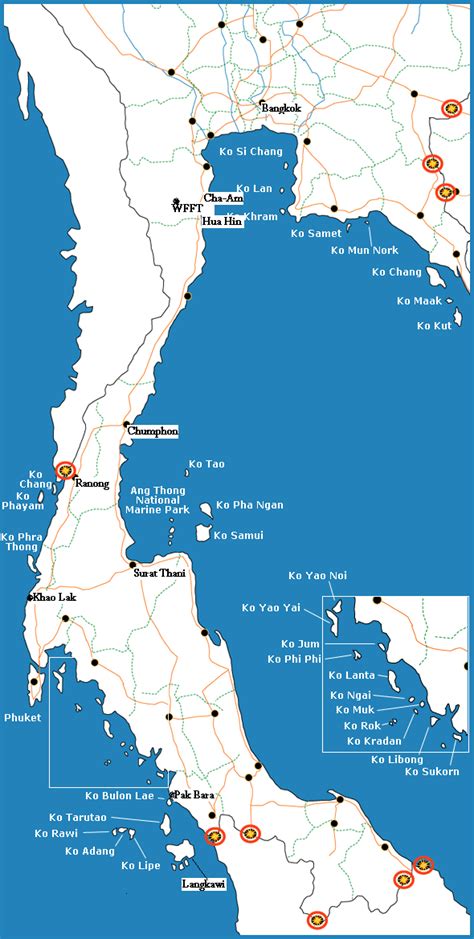 Map Of Southern Thailand Islands