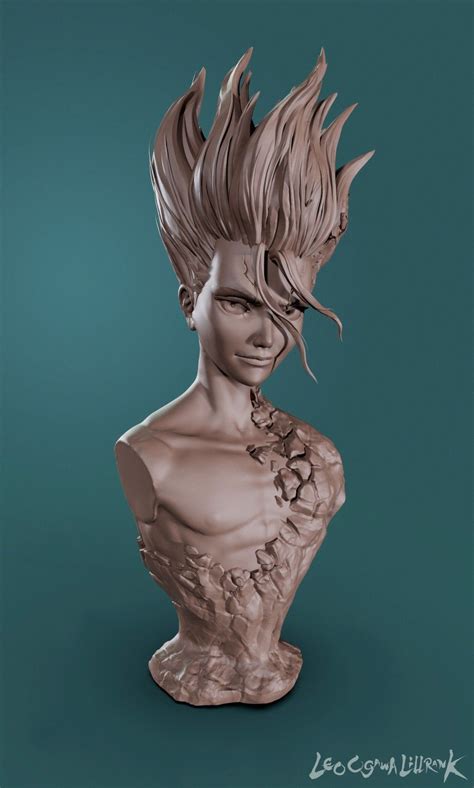 Senku From Dr Stone Zbrush And Keyshot In