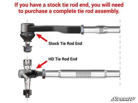 Super Atv Polaris Ranger Xp Heavy Duty Tie Rod End Replacement Kit