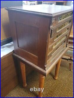 Large Antique Vintage C Clarks Spool Cabinet General Store