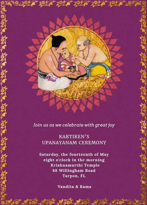 Upanayanam Invitation In Kannada Atelier Yuwa Ciao Jp