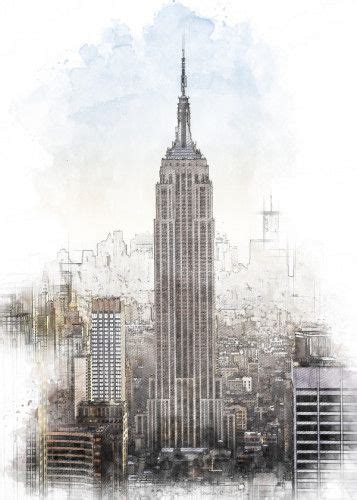 'Empire State Building' Poster, picture, metal print, paint by Cornel ...