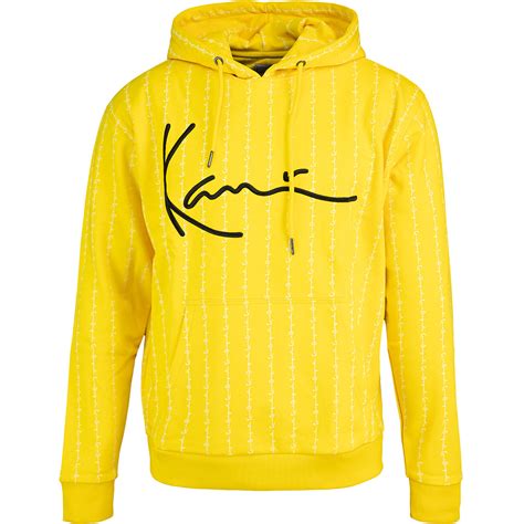 Karl Kani Signature Logo Pinstripe Hoody Gelb Hier Bestellen