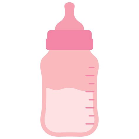 pink baby milk bottle vector illustration  vector art  vecteezy