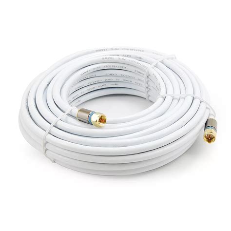 Commercial Electric 50 Ft Rg6 Coaxial Cable In White The Home Depot Canada